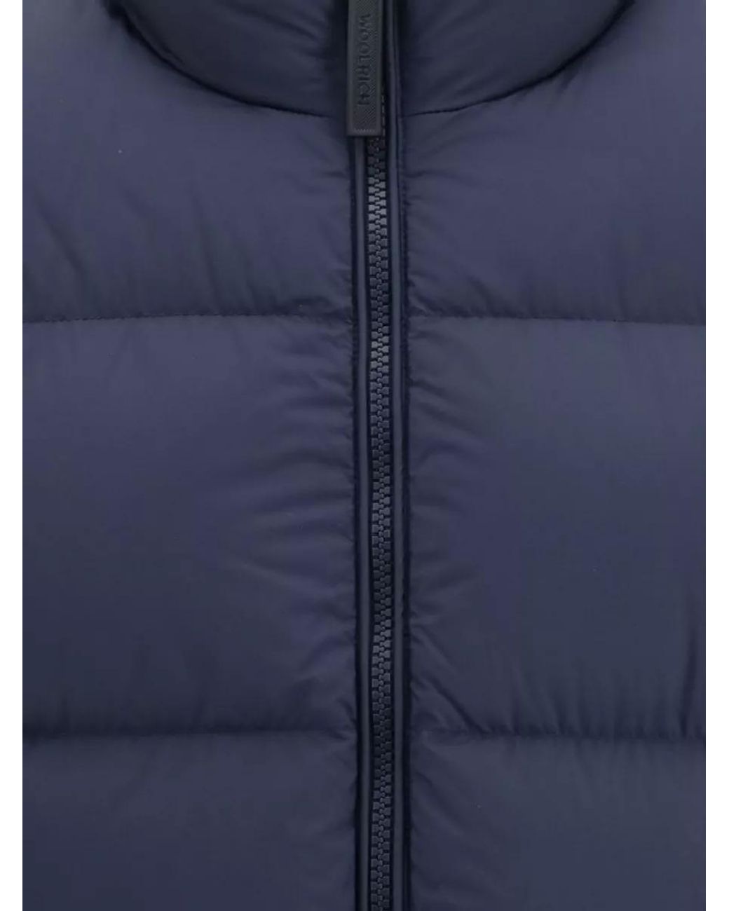 Woolrich Blue Down Quilted Padded Coat for men