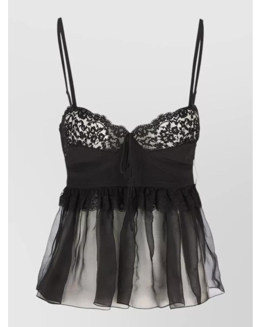 Chloé Black Silk Lingerie Top