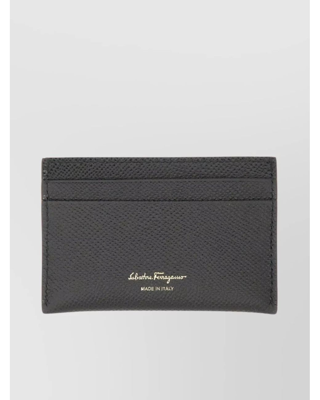 Ferragamo Gray Leather Cardholder