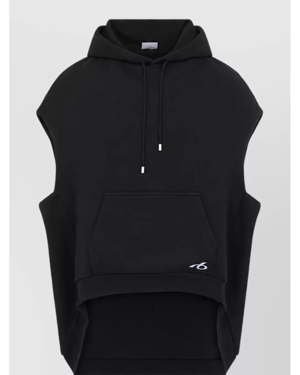 Balenciaga Blue Cotton Sleeveless Regular-Fit Hoodie for men