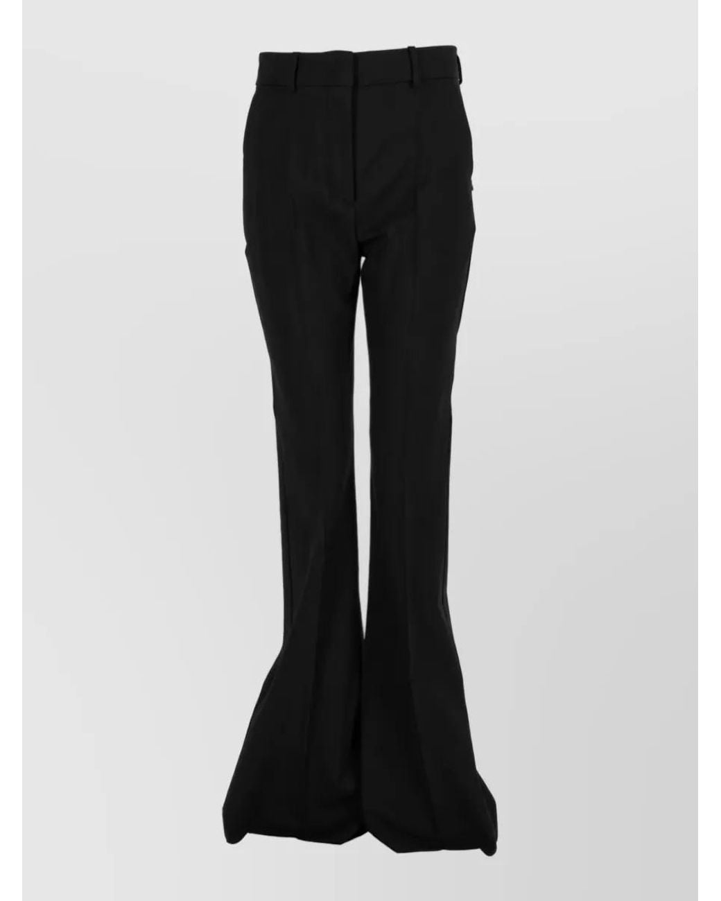 Sportmax Black Wool Flared Trousers