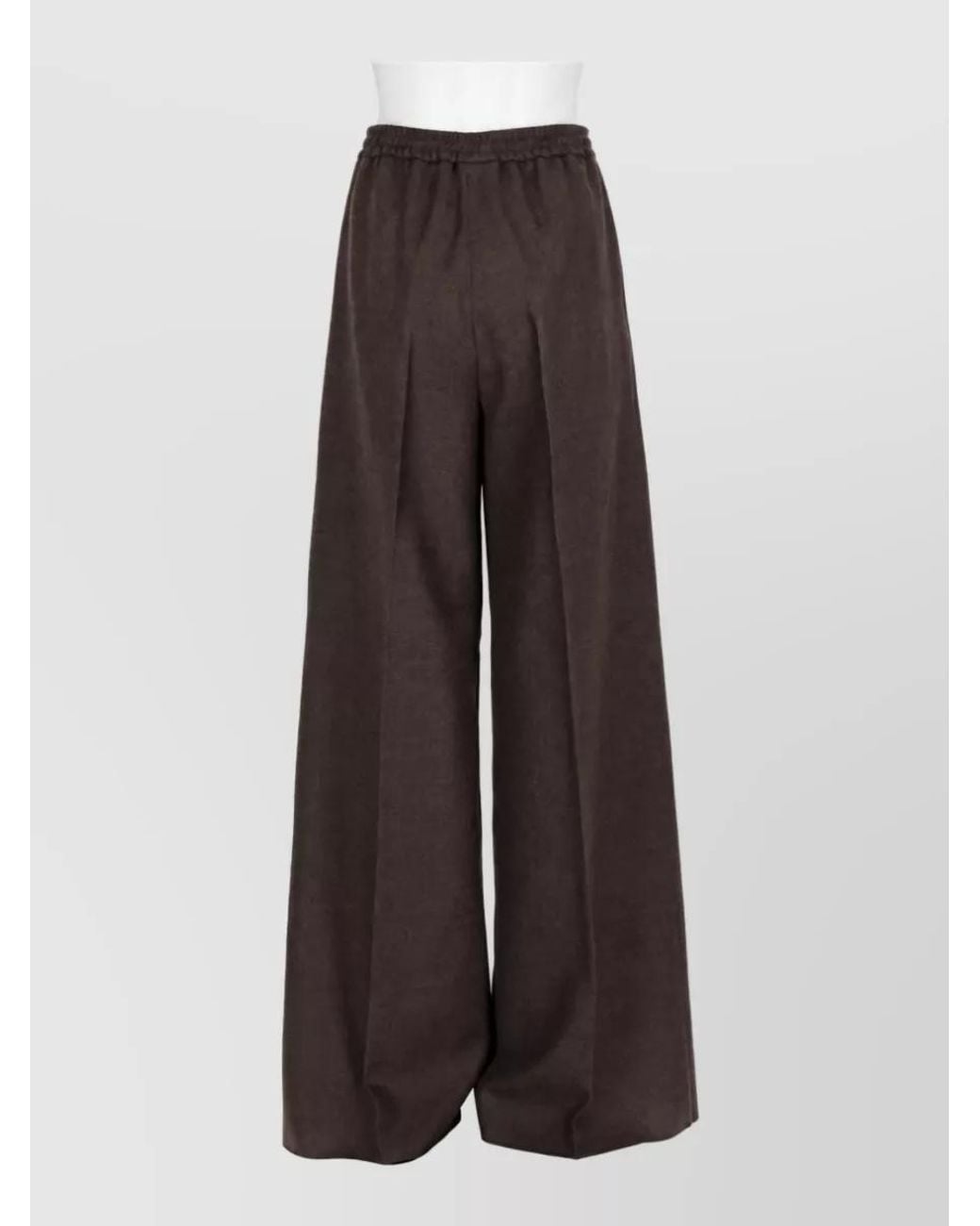 Max Mara Brown Virgin Wool Loungewear Pants