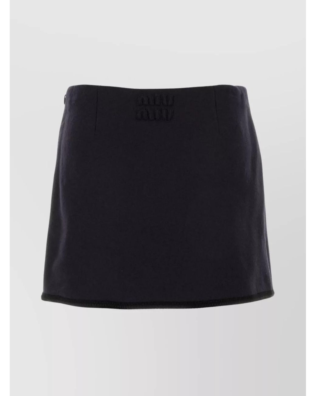 Miu Miu Black Virgin Wool Mini Skirt