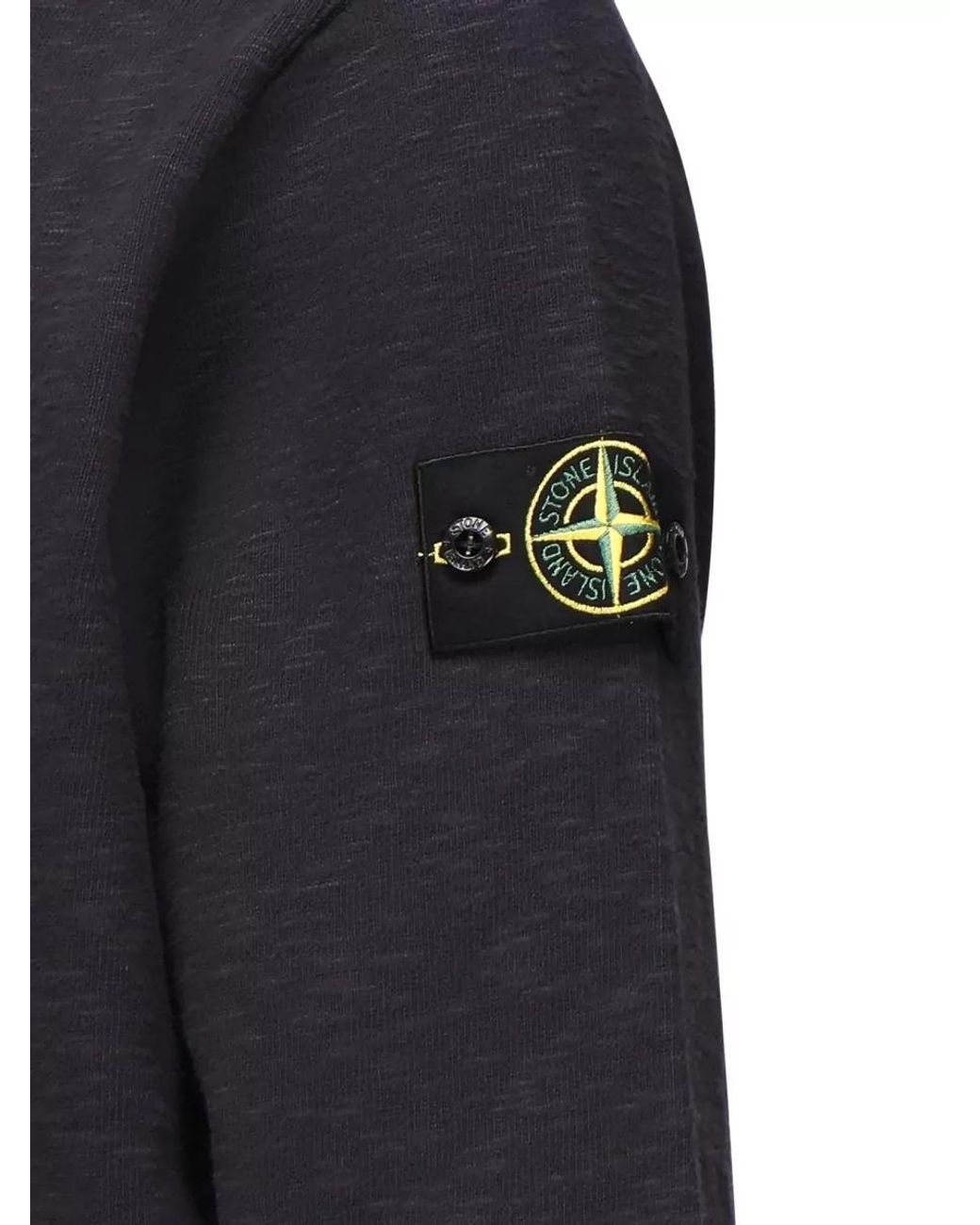 Stone Island Blue Cotton Sleeveless Top for men