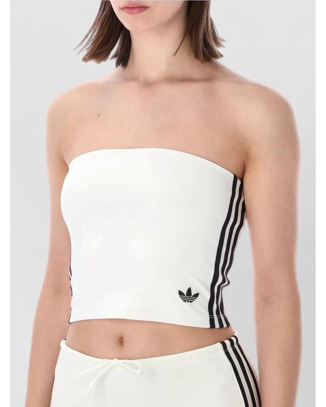 Adidas Originals White Bandeau Top