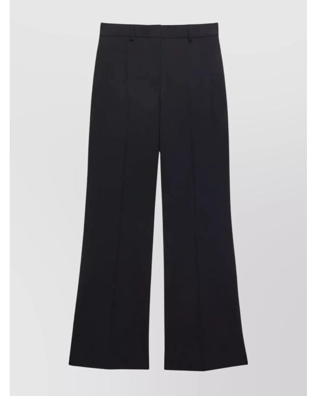 MSGM Blue Virgin Wool Wide-Leg Trousers