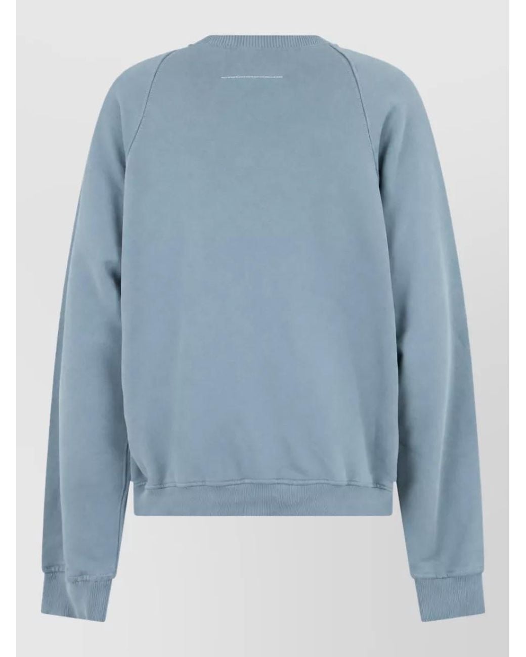 MM6 by Maison Margiela Blue Cotton Logo-Print Sweatshirt