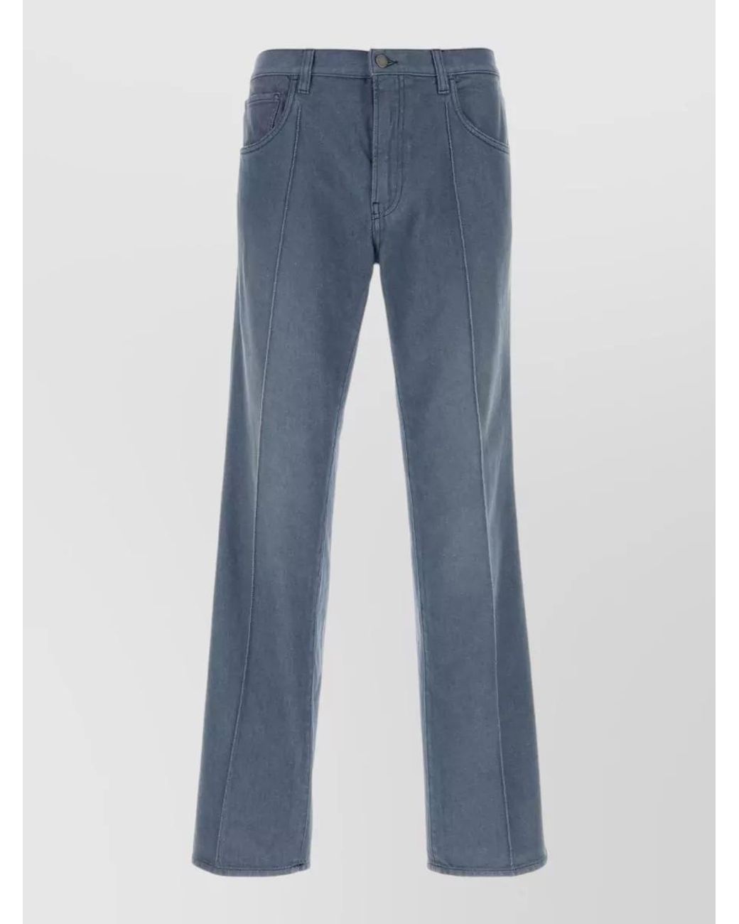 Prada Blue Denim Straight-Leg Trousers for men