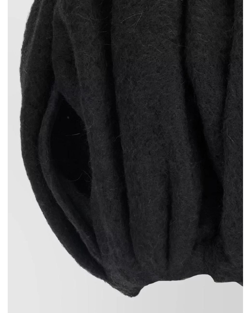 Rick Owens Black Wool Cropped Cape