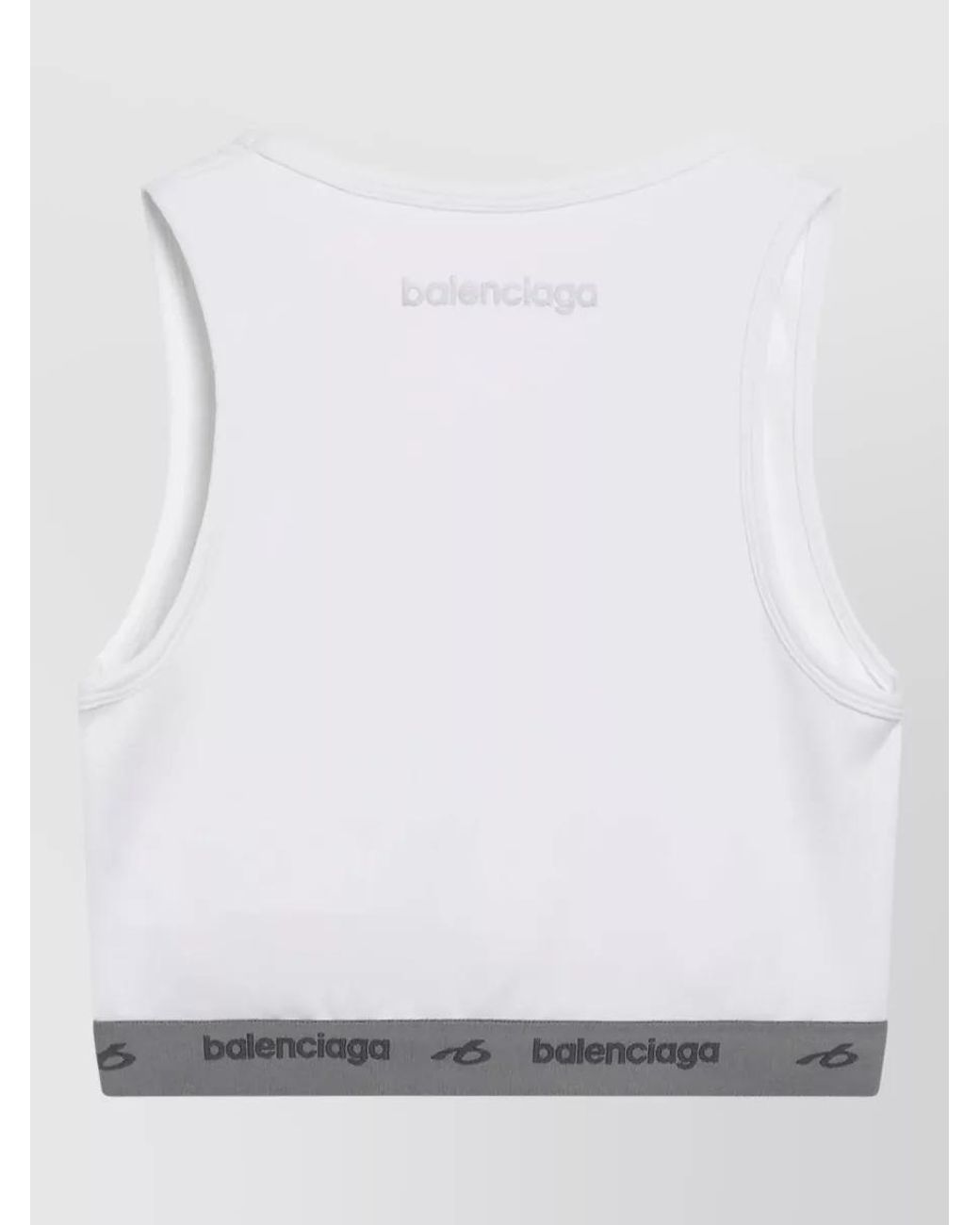 Balenciaga White Technical Scoop Neck Bra Tank Top