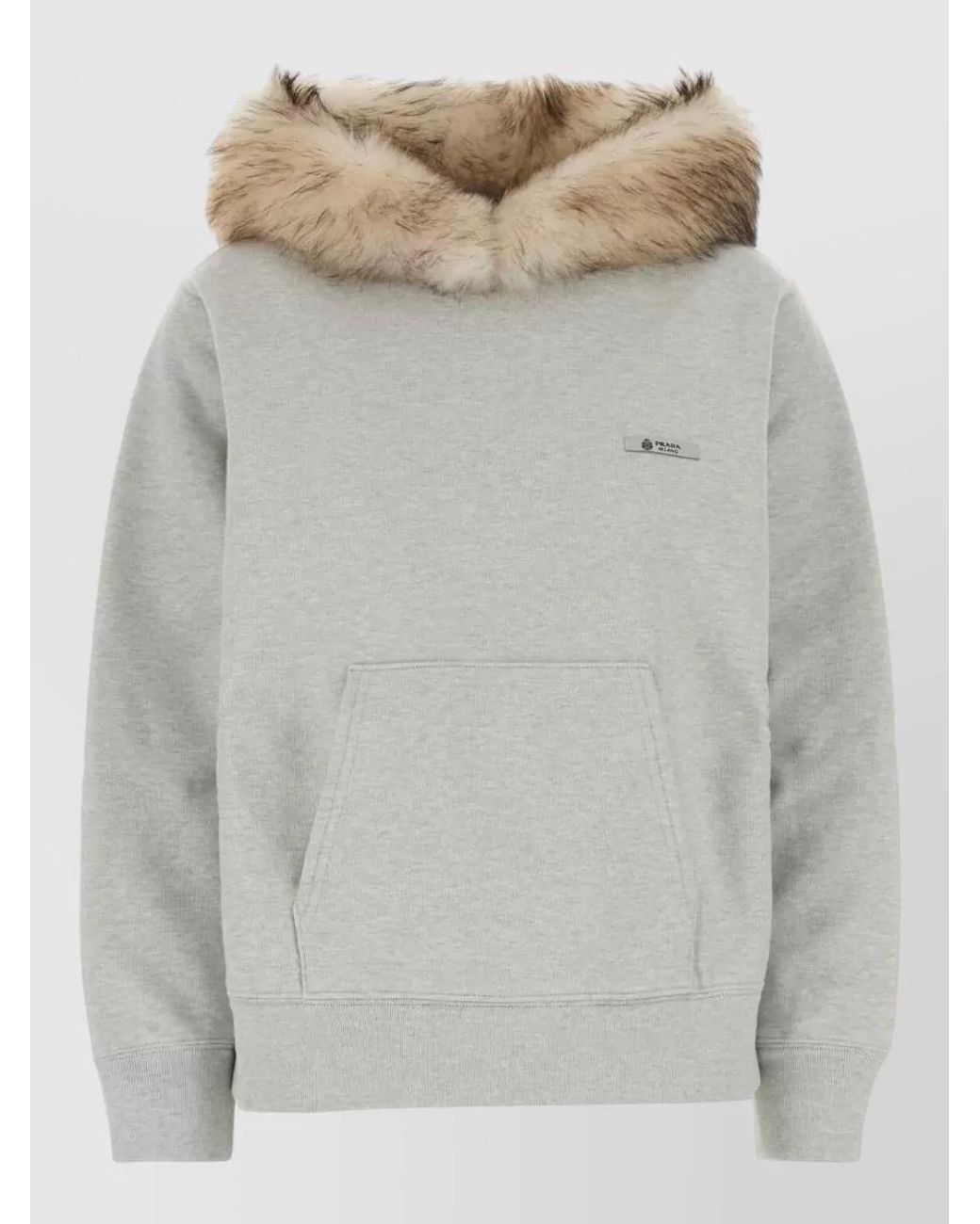 Prada Gray Cotton Hoodie