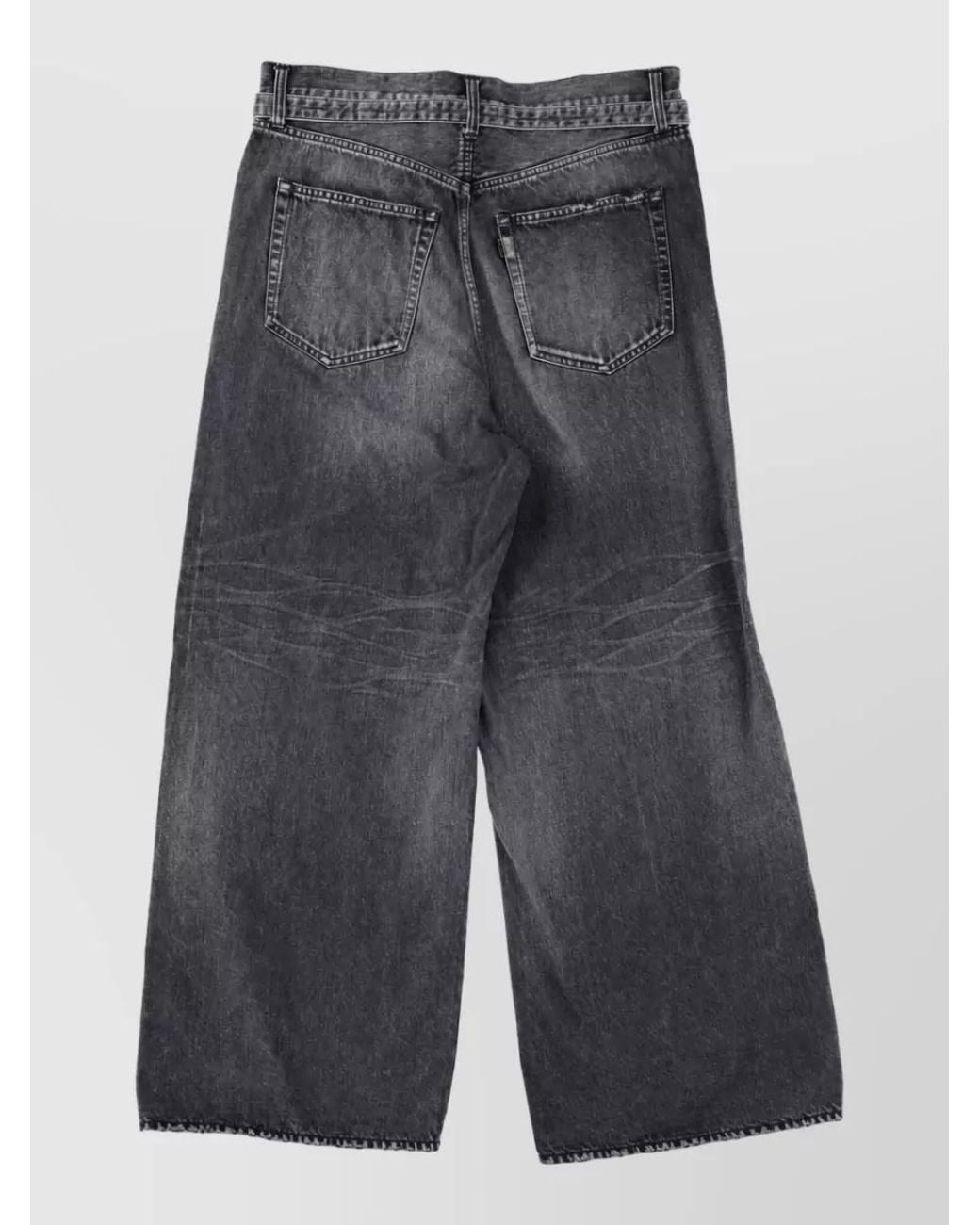 Sacai Gray Denim Wide-Leg Jeans for men