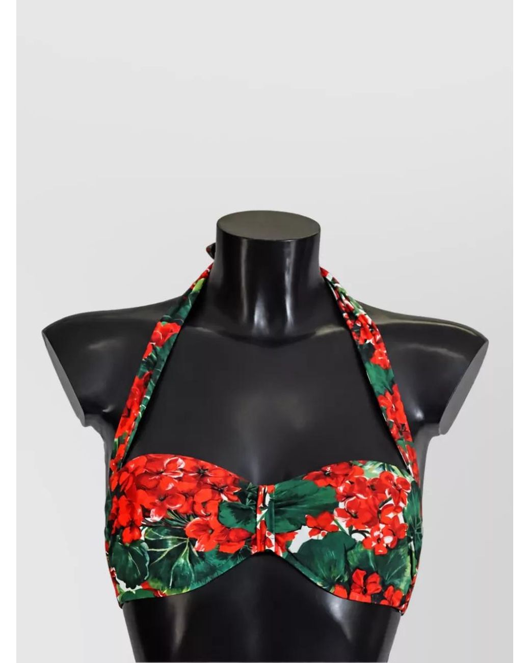 DSquared² Red Logo Print Bikini Top