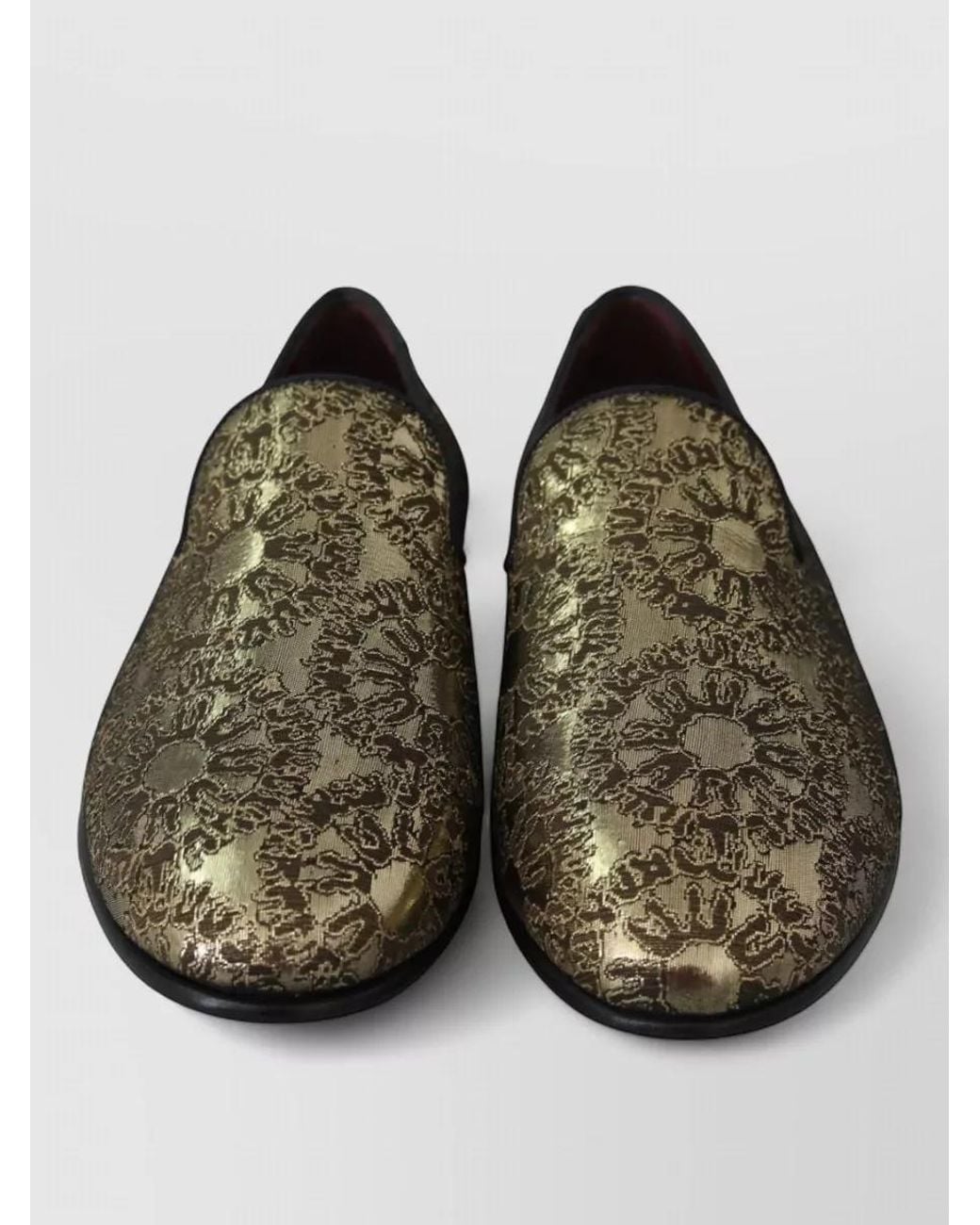 Dolce & Gabbana Green Jacquard Loafers for men