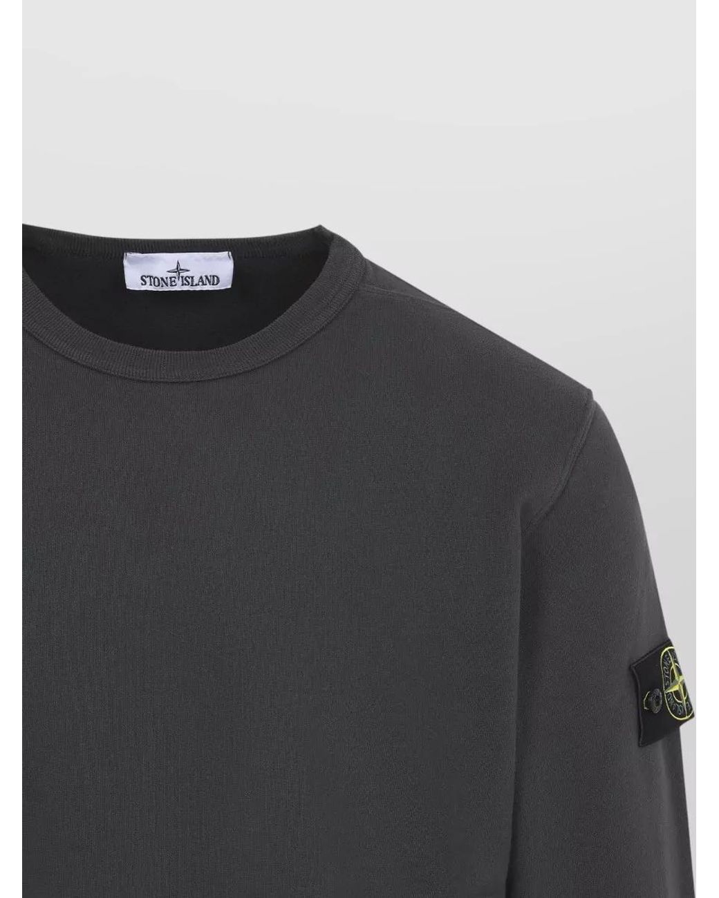 Stone Island Gray Cotton Regular-Fit Crewneck Sweatshirt for men