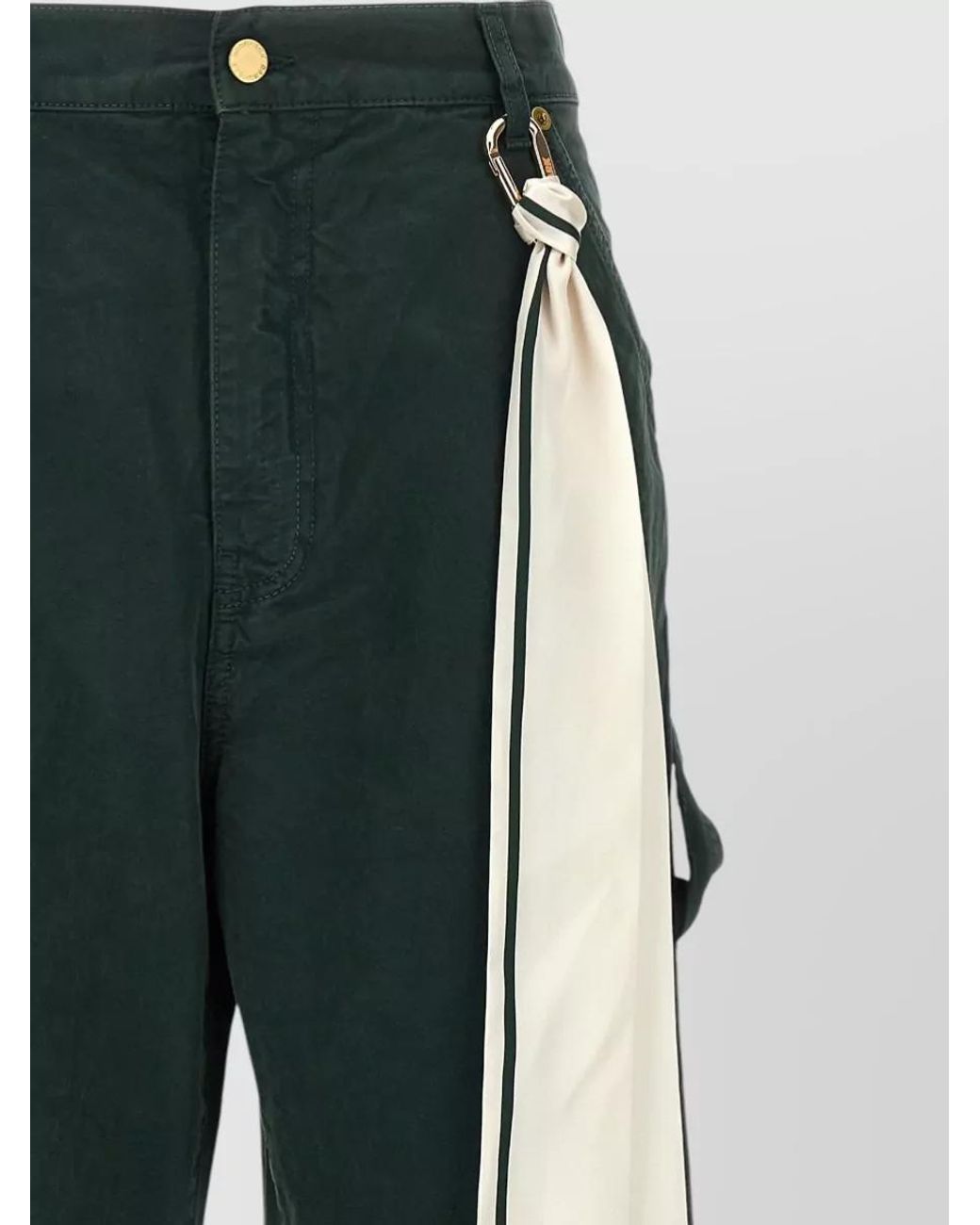 DARKPARK Green Canvas Straight-Leg Carpenter Trousers