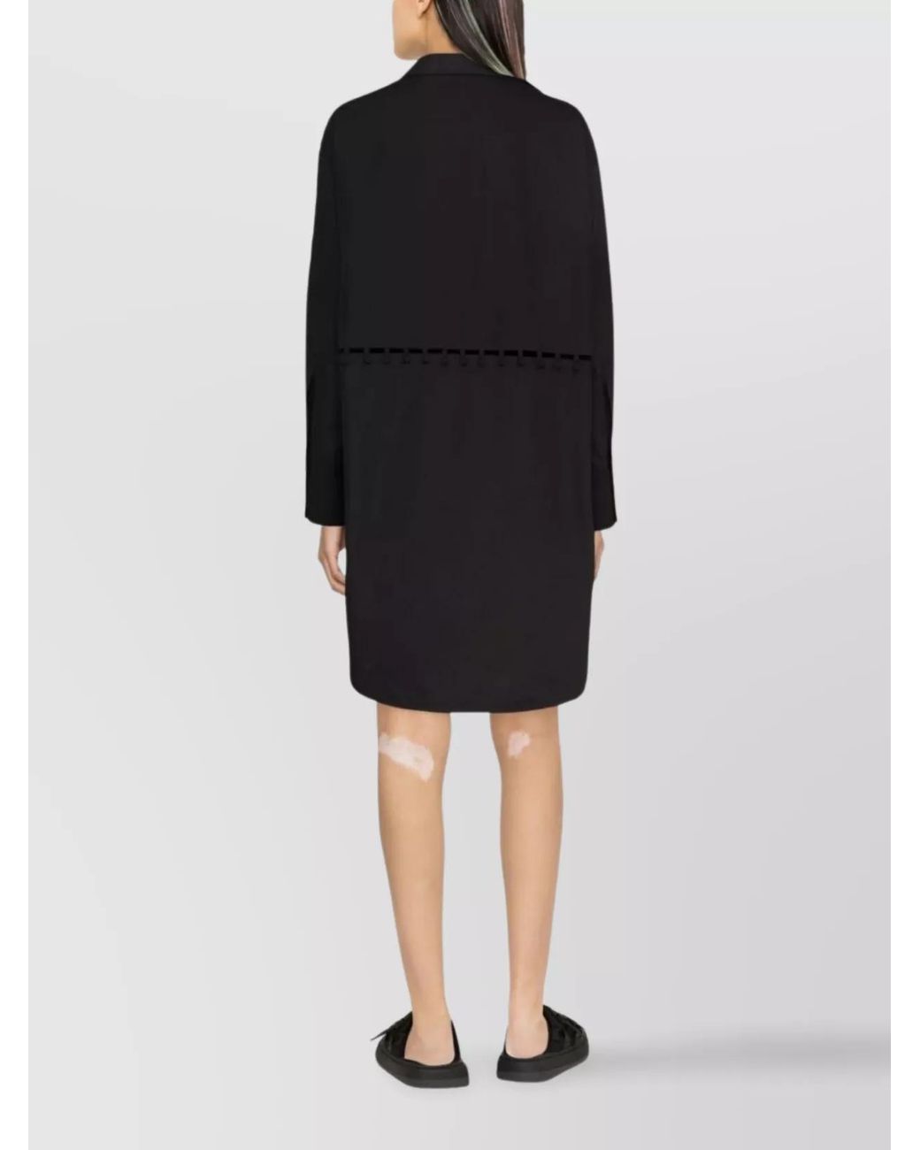 Palm Angels Black Mini Shirt Dress