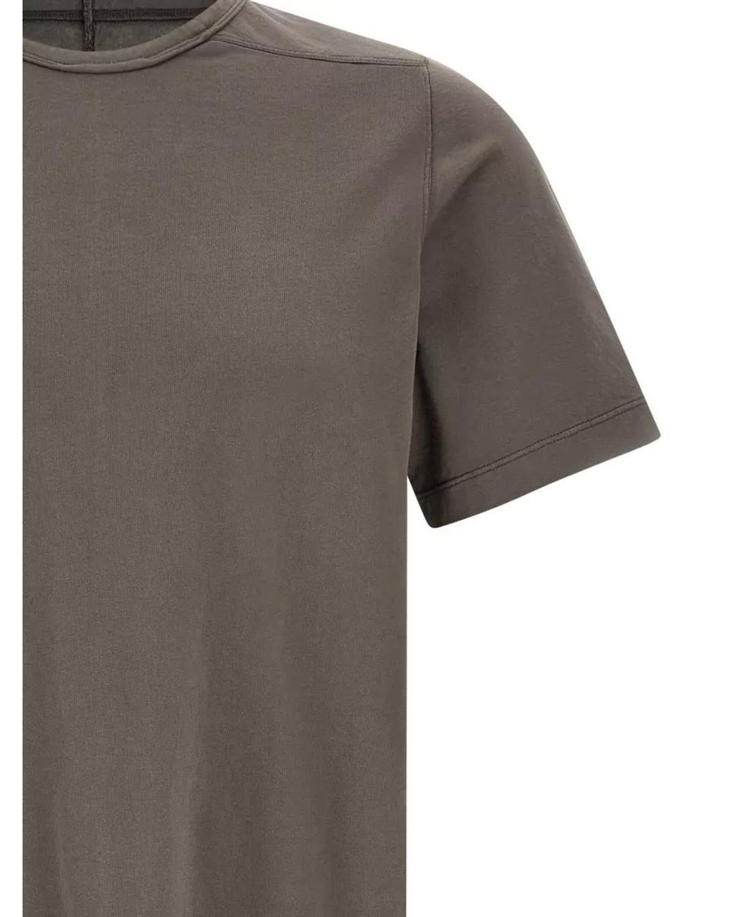 Rick Owens Gray Cotton Level Crew-Neck T-Shirt for men