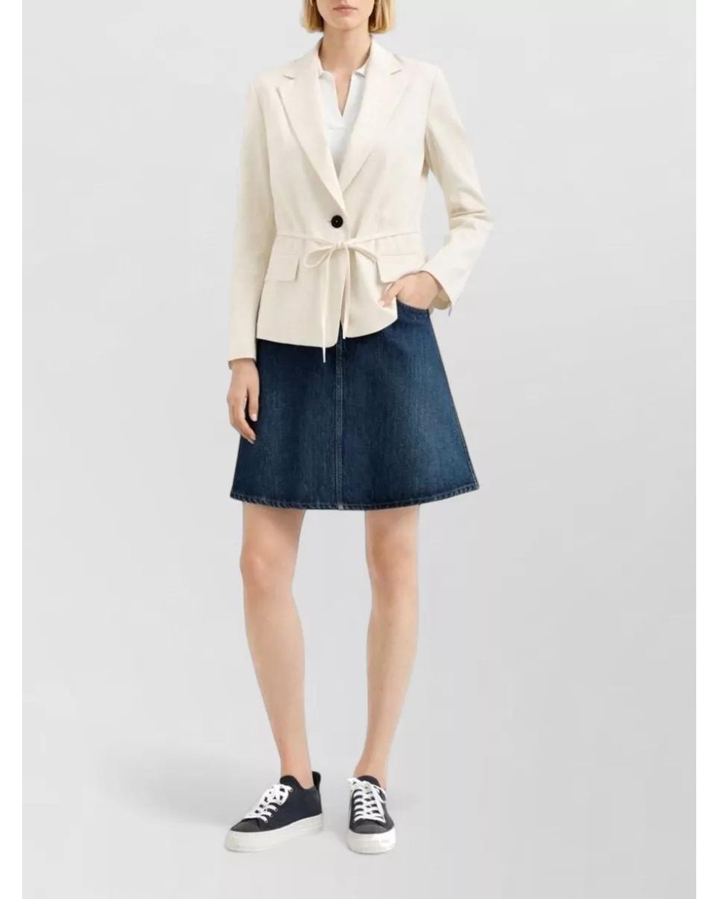 Brunello Cucinelli Natural Belted Jacket
