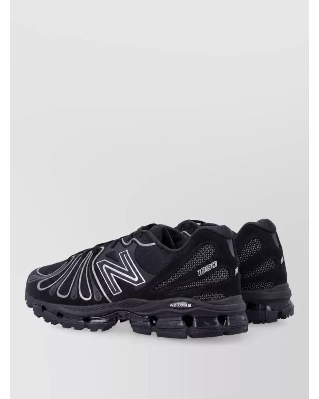 New Balance Black Mesh Lace-Up Sneakers