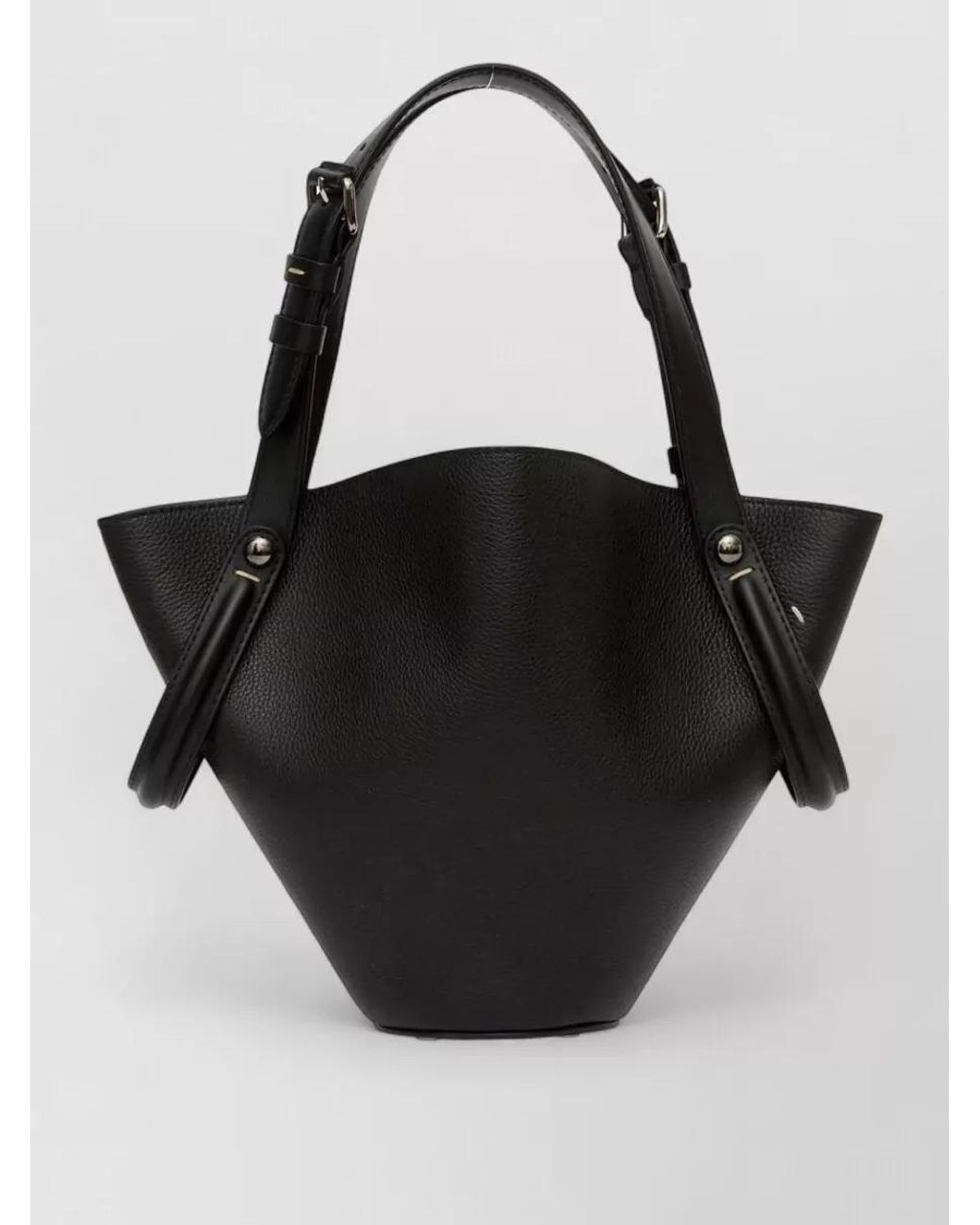 Maison Margiela Black Dress-Age Small Leather Bucket Bag