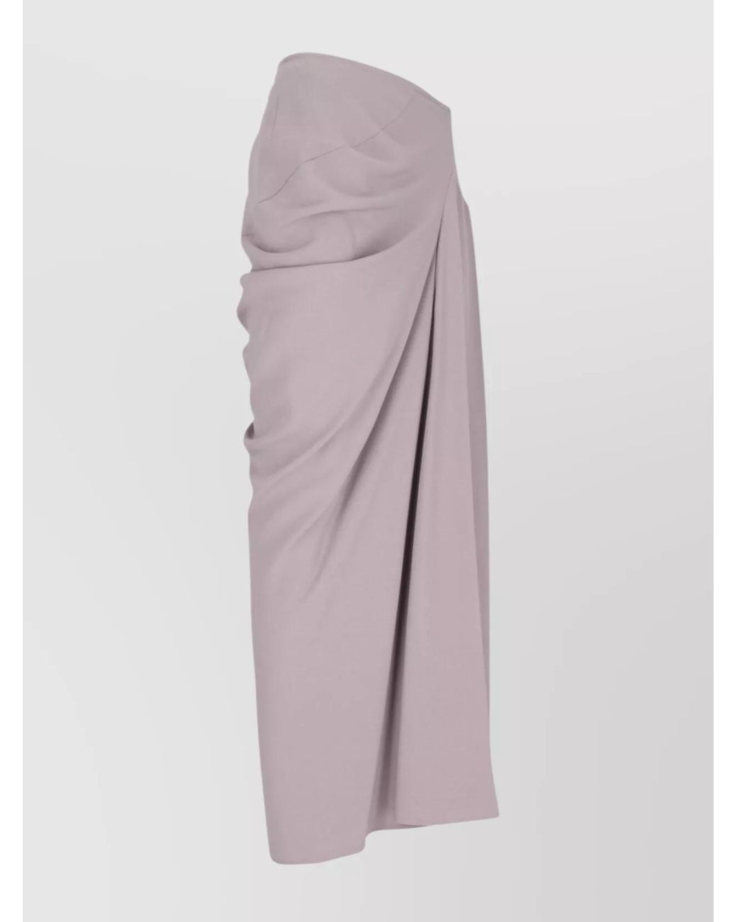 Dries Van Noten Purple Draped Maxi Skirt