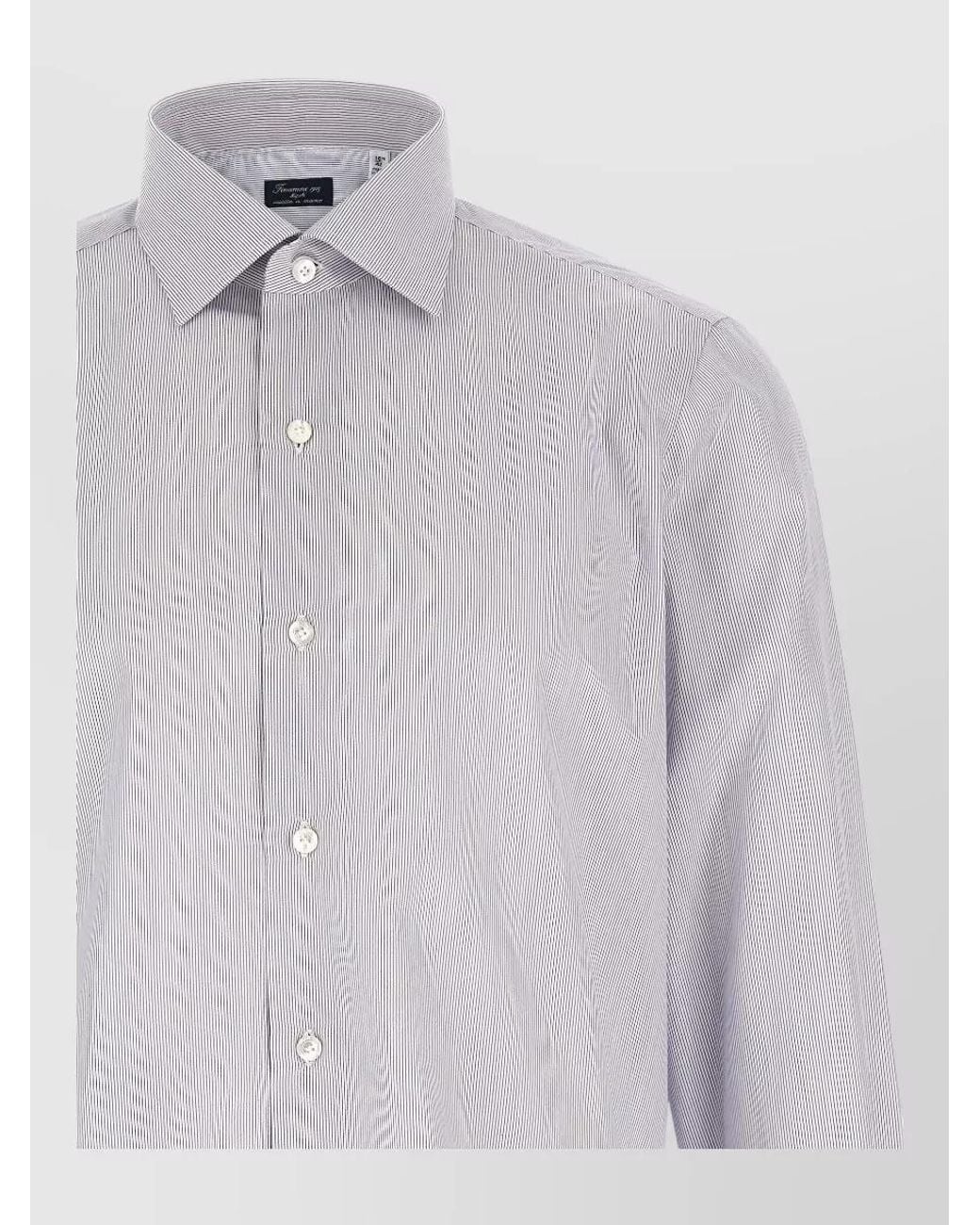 Finamore 1925 Multicolor Striped Long-Sleeve Shirt for men