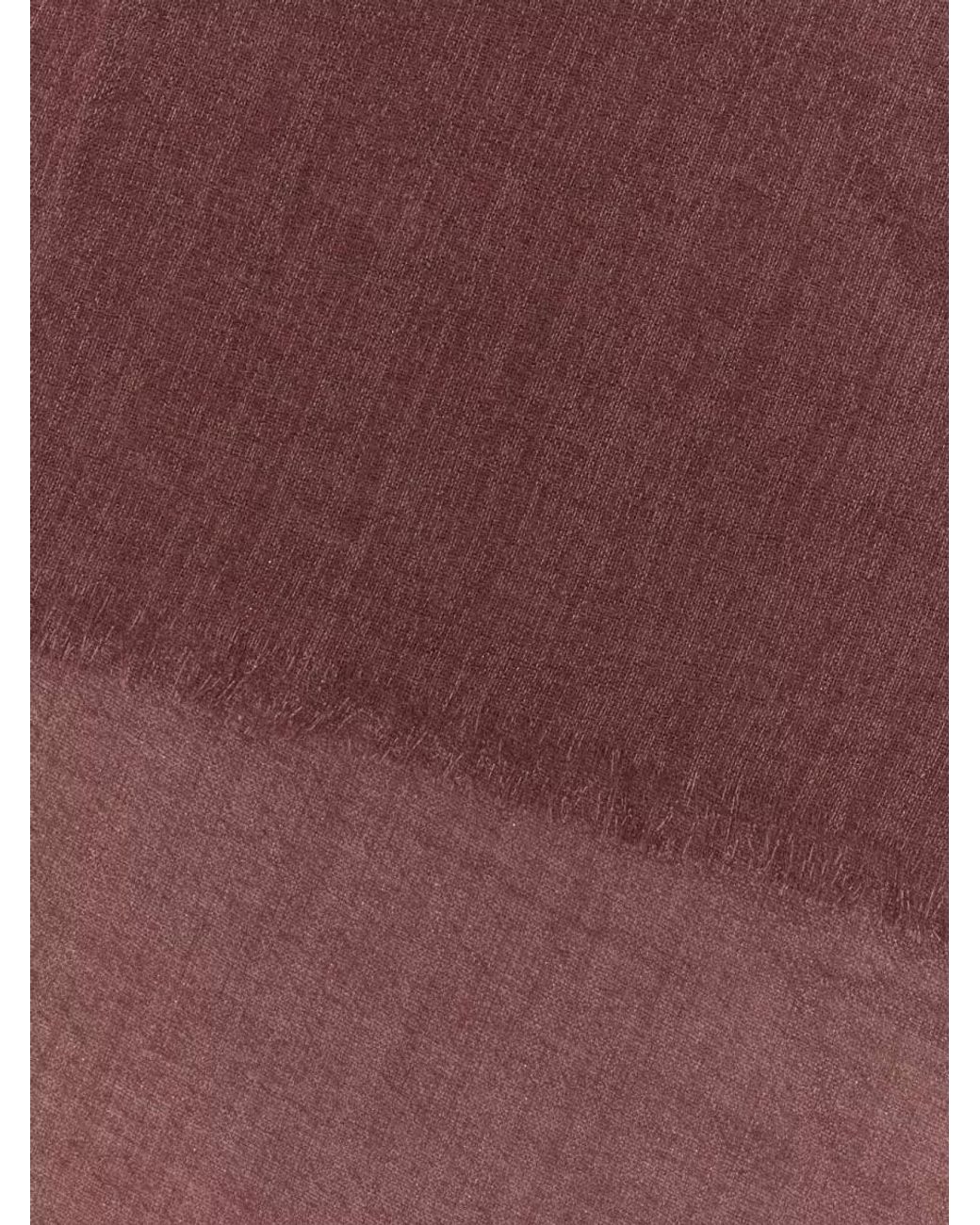 Brunello Cucinelli Red Cashmere Silk Scarf