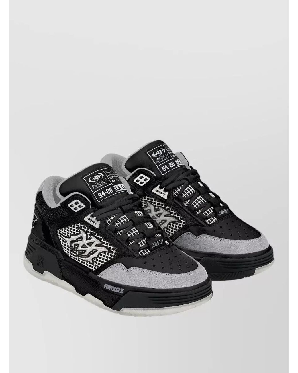 Amiri Black Leather Low-Top Sneakers for men