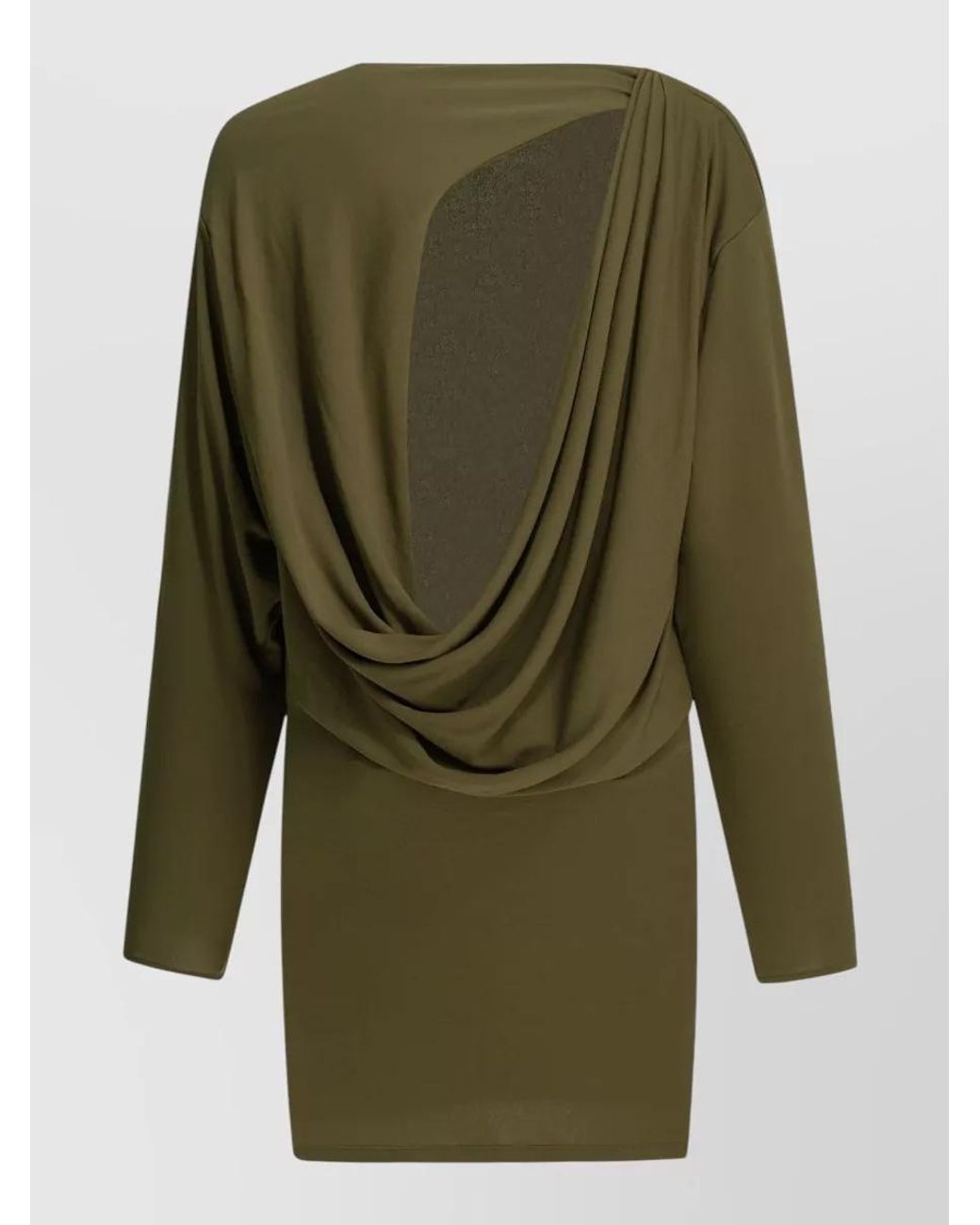 Jacquemus Green Draped V-Neck Strappy Mini Dress
