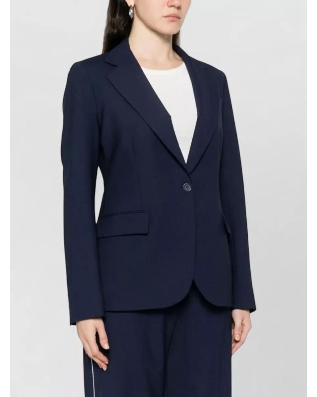 P.A.R.O.S.H. Blue Virgin Wool Suit Jacket