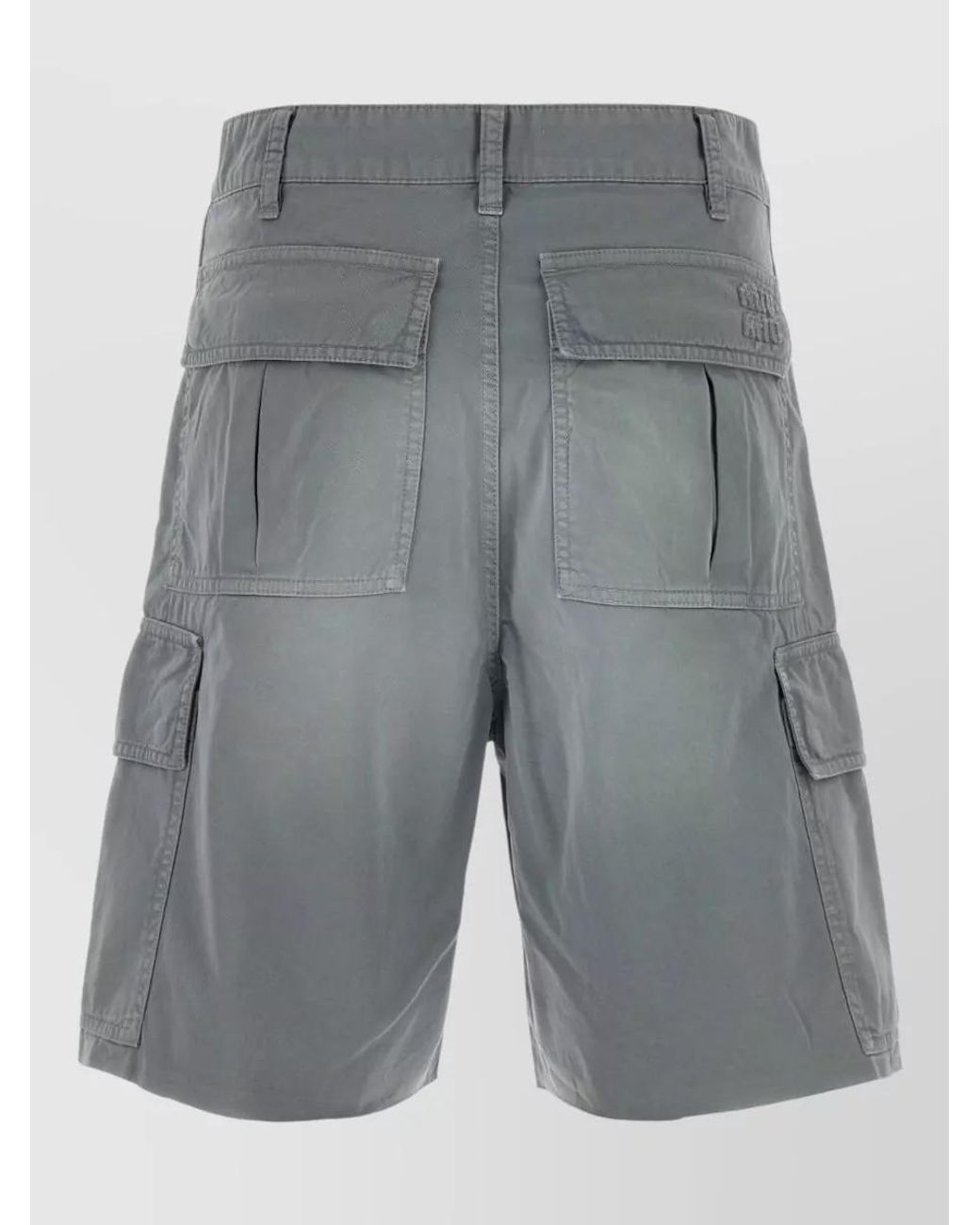 Miu Miu Gray Twill Bermuda Shorts