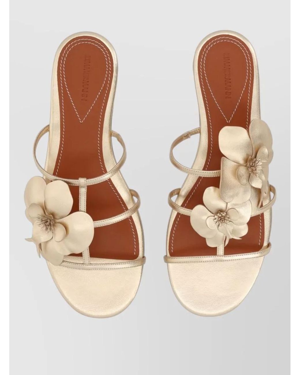 Zimmermann Natural Leather Asymmetric Slides
