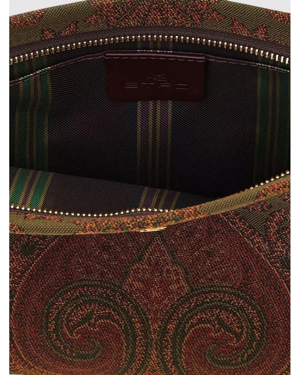Etro Brown Medium Jacquard Clutch Bag
