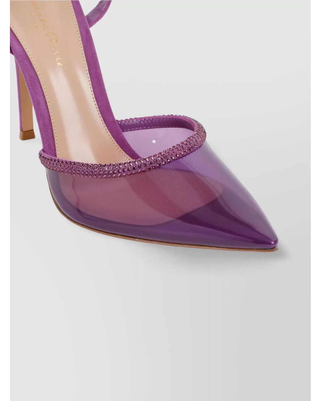 Gianvito Rossi Pink Suede Leather Strass Sandals