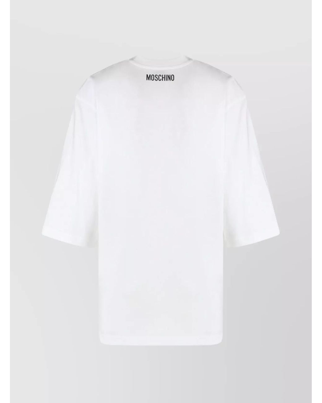 Moschino White Cotton Crew-Neck T-Shirt