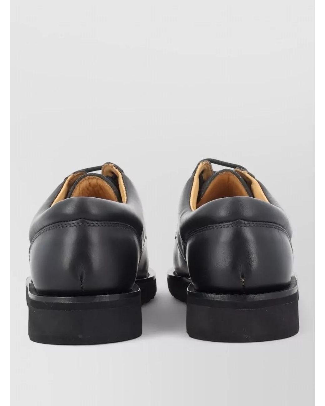 Paraboot Black Leather Lace-Up Shoes for men