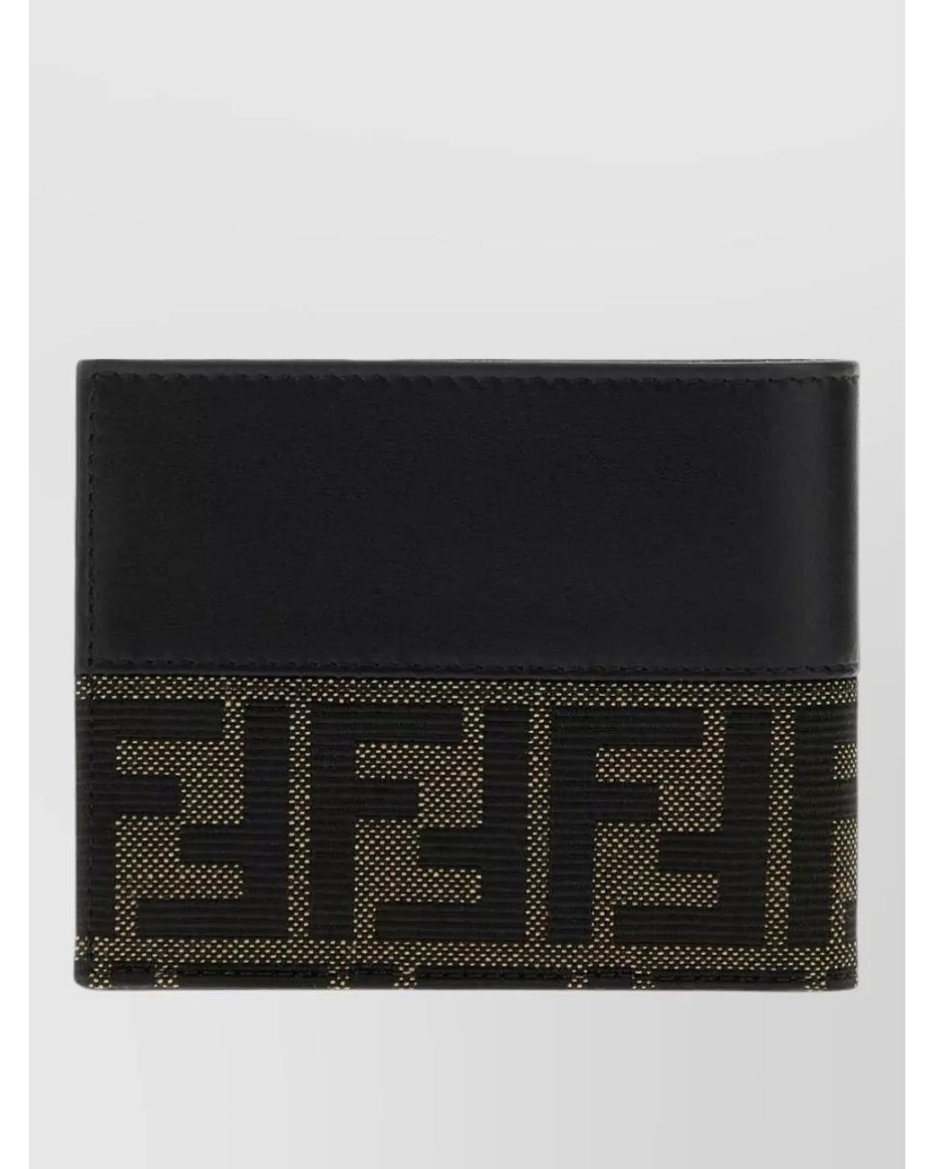 Fendi Black Leather Bifold Wallet for men