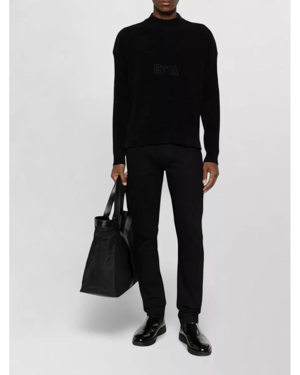 Emporio Armani Black Slim-Fit Denim Jeans for men