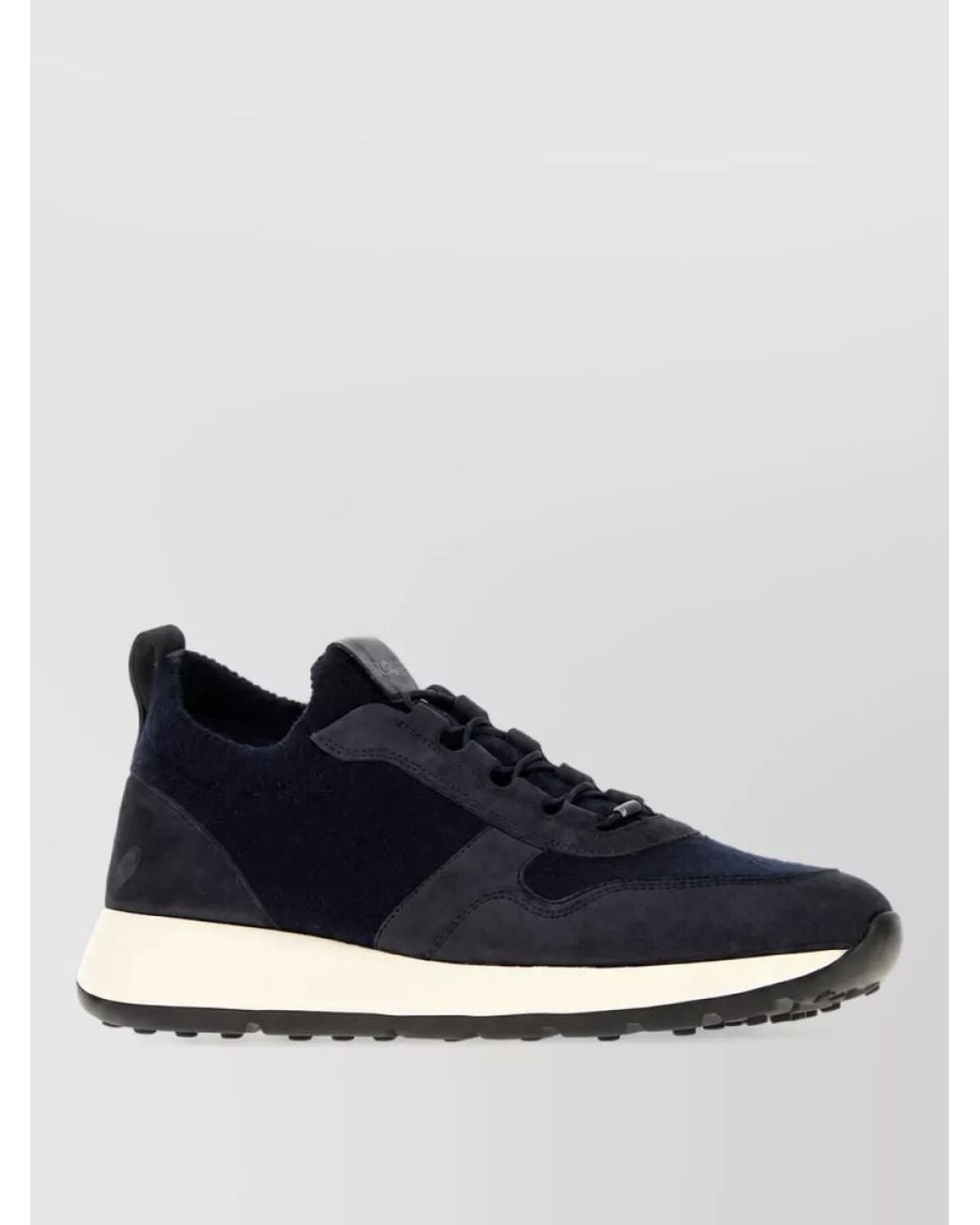 Tod's Blue Leather Knit Low-Top Sneakers for men