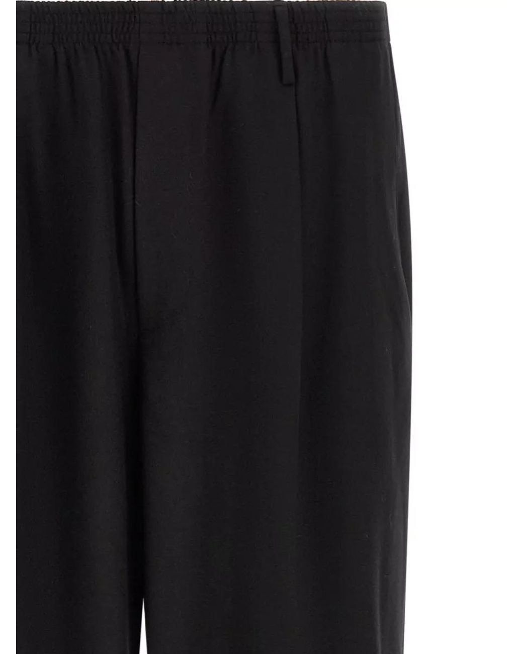 Cellar Door Black Virgin Wool Straight-Leg Trousers for men