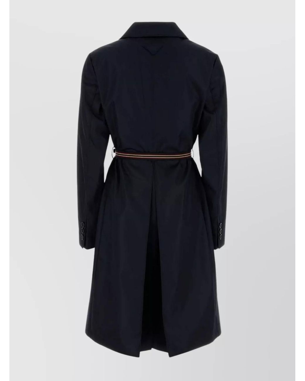 Prada Blue Recycled Nylon Trench Coat