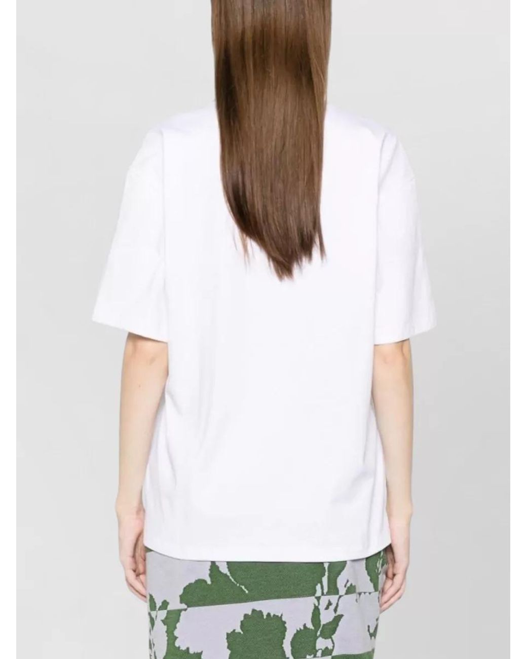Ganni White Organic Cotton Raspberry Print Oversized T-Shirt
