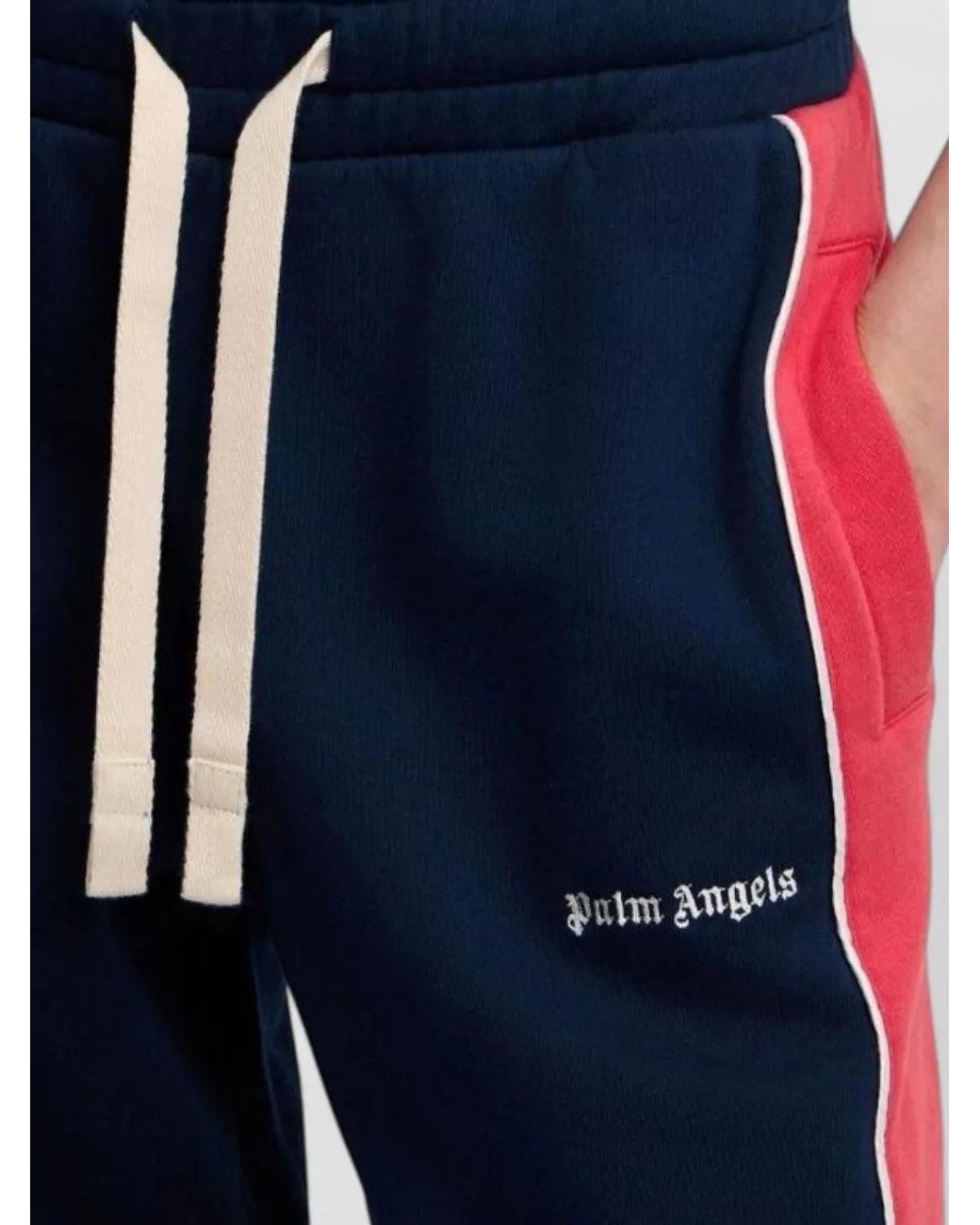 Palm Angels Blue Logo-Print Sweatpants
