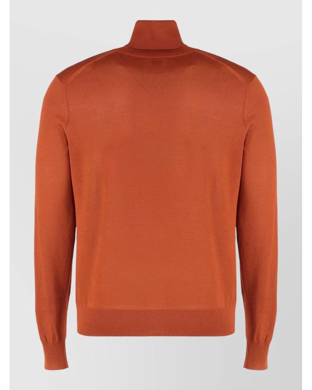 Saint Laurent Orange Wool Turtleneck Sweater for men