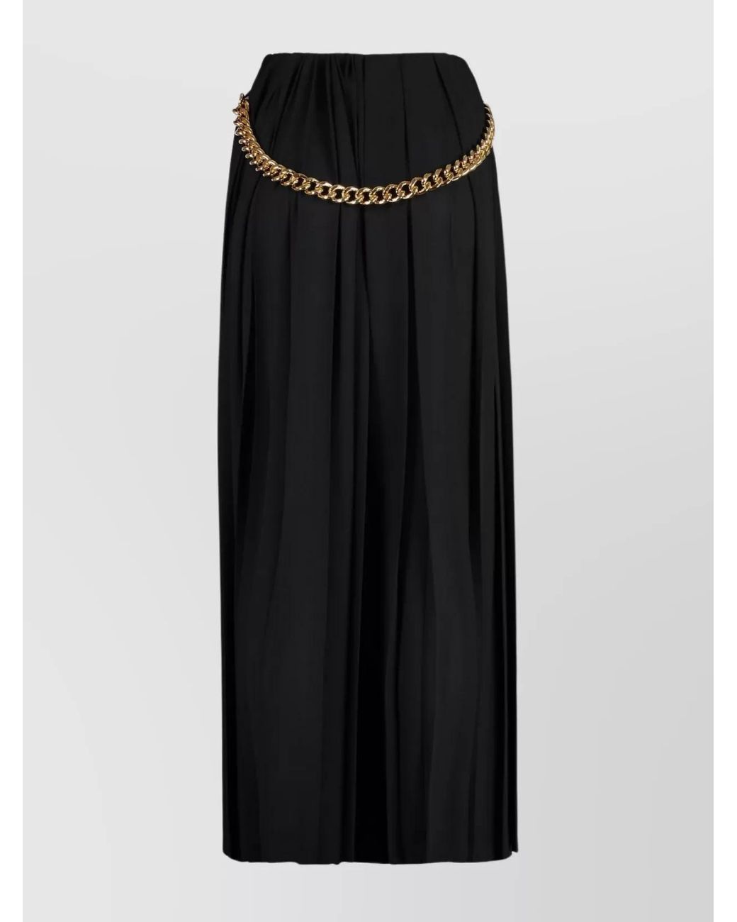 Balenciaga Black High-Waisted Ankle-Length Pleated Skirt