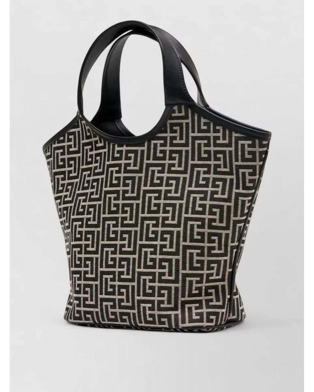 Balmain Black Mini Leather Tote Bag