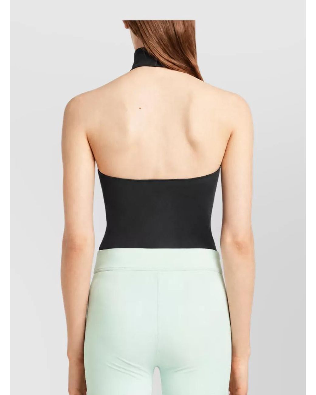 Courreges Black Buckle One-Piece Swimsuit
