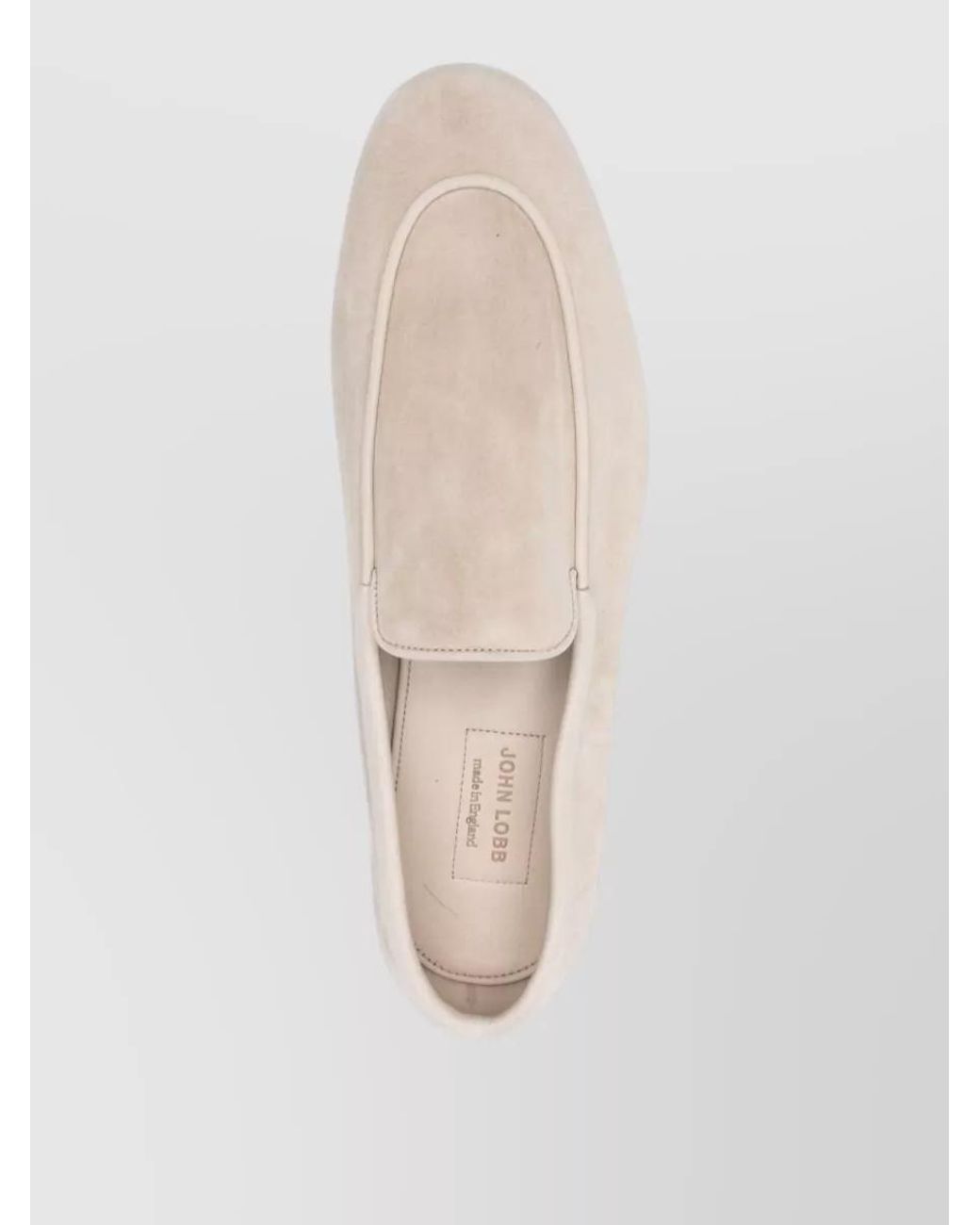 John Lobb Natural Suede Leather Loafers for men