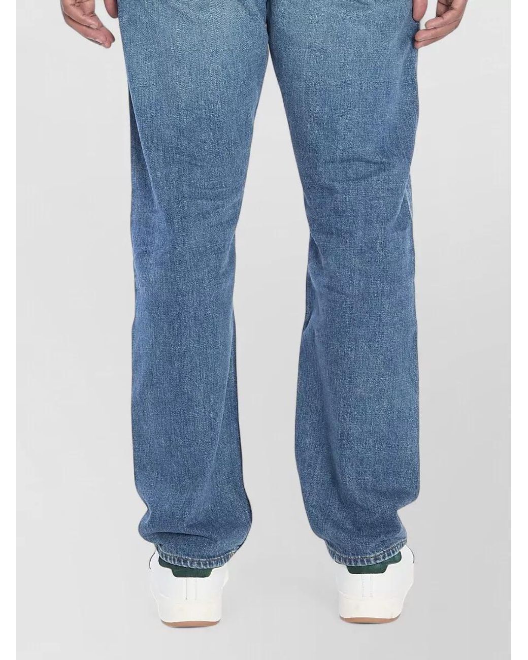 Saint Laurent Blue Denim Mid-Rise Straight-Leg Trousers for men